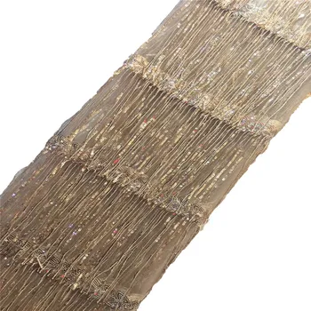 

2019 New Design African Lace Fabric High Quality Nigerian Laces Fabrics With Sequins French Mesh Lace Fabric For WomenHX1530-1