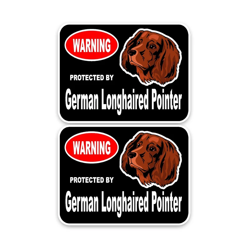 YJZT 15*11 4 см 2X немецкий Longhaired Pointer Guard собака мультфильм Pet ПВХ декоративный