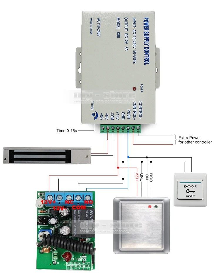 DIYSECUR водонепроницаемый пульт дистанционного управления без клавиатуры ID Card Reader+ 180 кг магнитный замок система контроля доступа Полный комплект 8168A