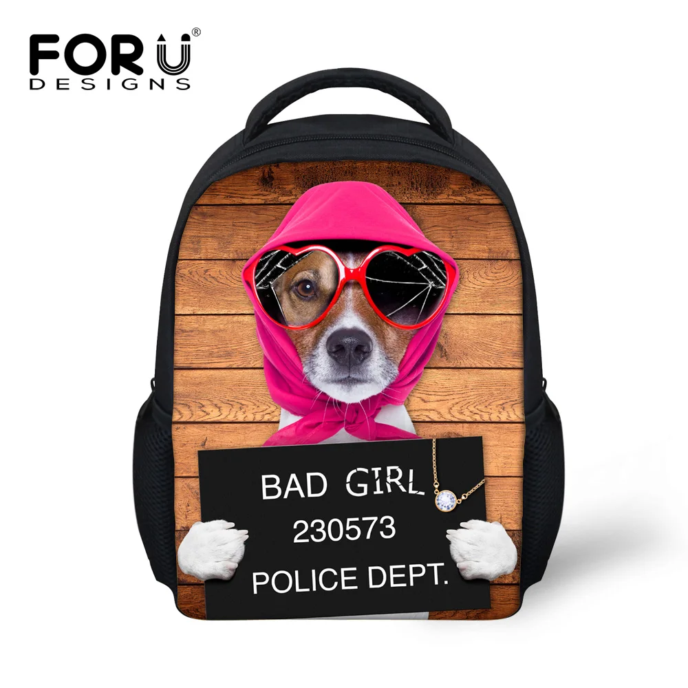 Super Cute 3D Animal Printing Children Backpack Small Pug Dog Kids