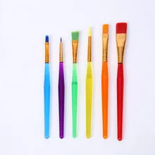 6 шт./компл. из детская DIY живопись поставки 6 Цвет бары граффити кисти зеленый Пластик стержень воды Цвет ручки школы искусства канцелярских принадлежностей