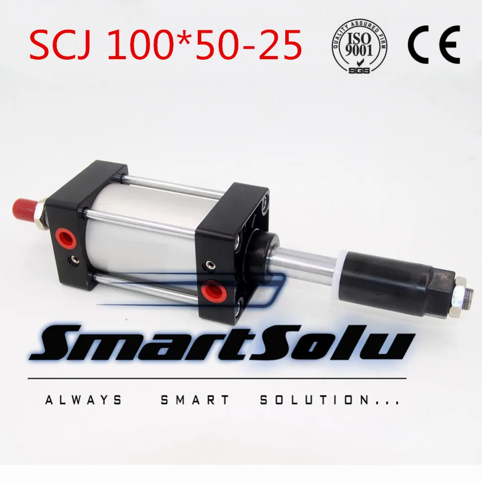 

Free Shipping Airtac type Standard air cylinder single rod 100mm bore 50mm stroke SCJ100x50-25 25mm adjustable stroke cylinder