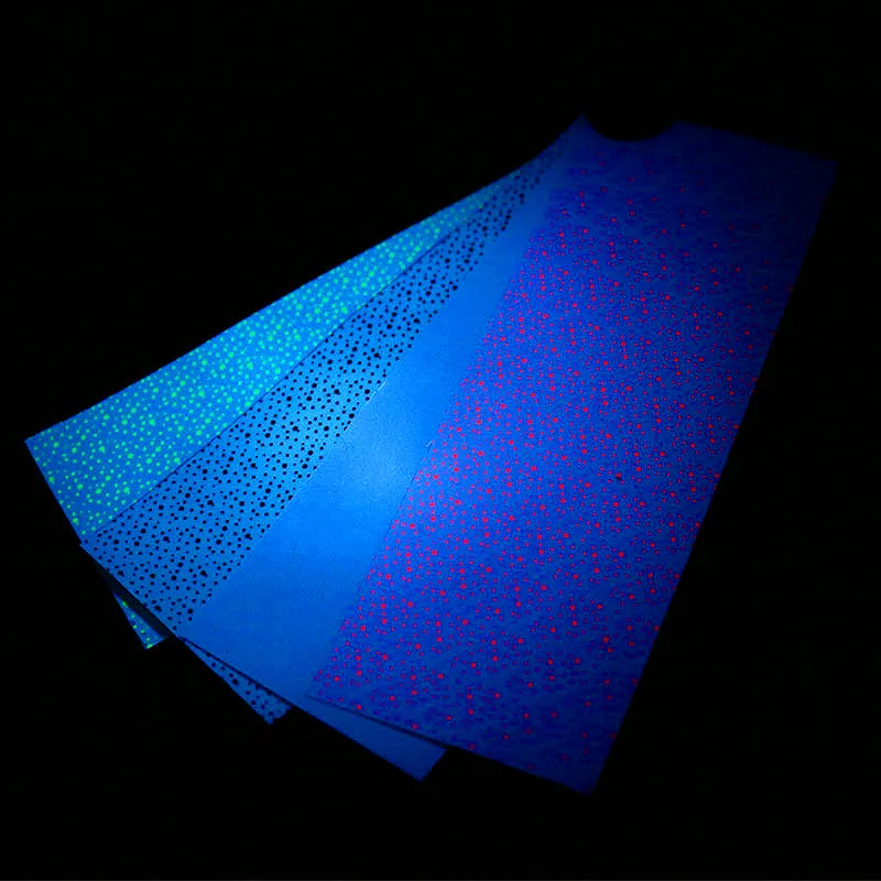 6 листов/набор 4 дополнительных цвета Размер 5*13 см ультрафиолетовая пятнистая тонкая кожа sabiki rig UV fluo пленка nymph назад материалы для завязывания мушек