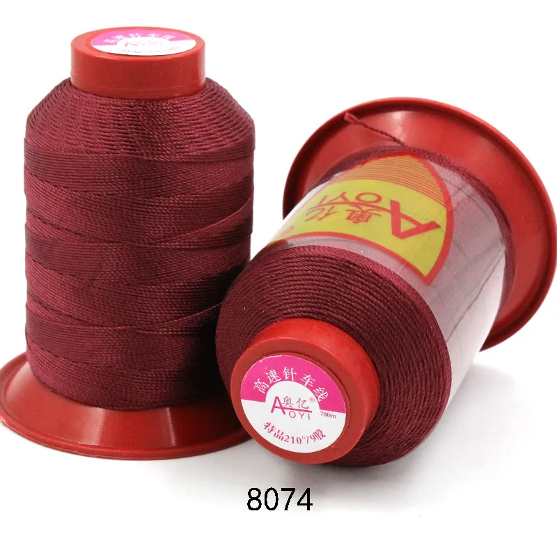 Aoyi 210D/9 швейная нить для ремонта кожаных нитей 5# швейная пряжа fil полиэстер maschine stickgarn аксессуары для вязания - Цвет: 8074