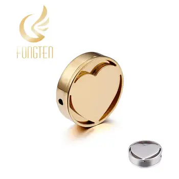 

5pcs/lot Round Love Heart Pendant & Bracelet DIY Charms For Jewelry Making Accessories Stainless Steel