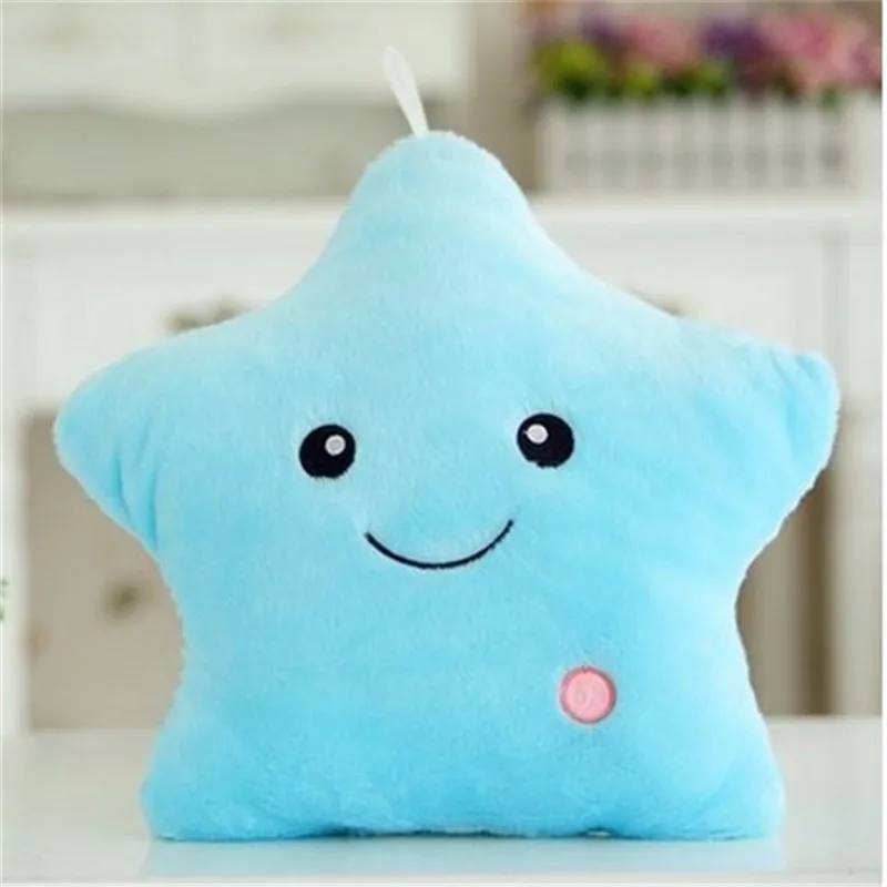 Estrella LED luminoso almohada Peluche lindo suave felpa luz del Flash LED de colores estrella almohada Peluche juguetes para niñas Estrella LED luminoso almohada Peluche lindo suave felpa luz del Flash LED de colores estrella almohada Peluche juguetes para niñas