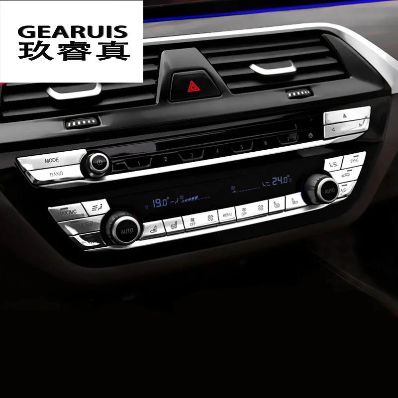 

for BMW G30 G38 5 Series Strip Air Conditioning CD Panel Decorative button Cover Stickers Trim Interior Accessories Car Styling