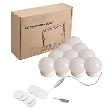 

Vanity LED Light Bulbs Kit USB Charging Port Cosmetic Lighted Make up Mirrors Bulb Adjustable Brightness Home Decor lights