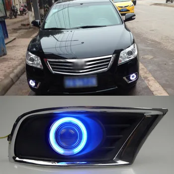 

Ownsun COB Angel Eye Rings Projector Lens with 3000K Halogen Lamp Source Black Fog Lights Bumper Cover For Toyota Camry 2009-11