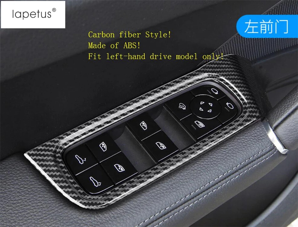 

Lapetus Accessories For Porsche Cayenne 2018 2019 Inside Door Handle Panel Surround Window Lift Switch Molding Cover Kit Trim