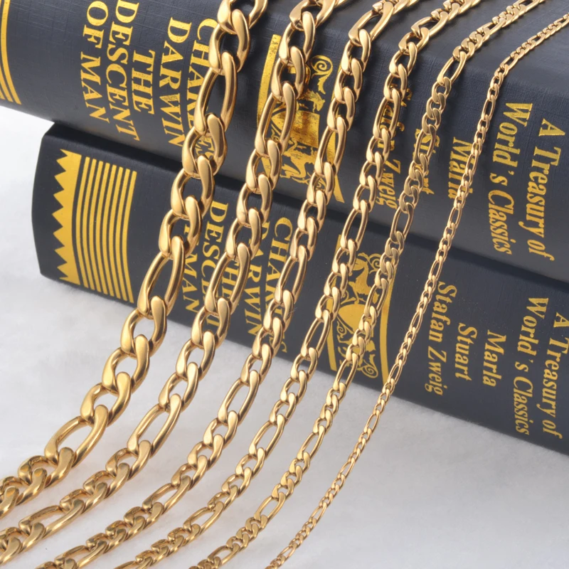 

Stainless Steel Necklace Women Pendant Necklace Gold Figaro Chain Women Fashion Jewelry Wholesale