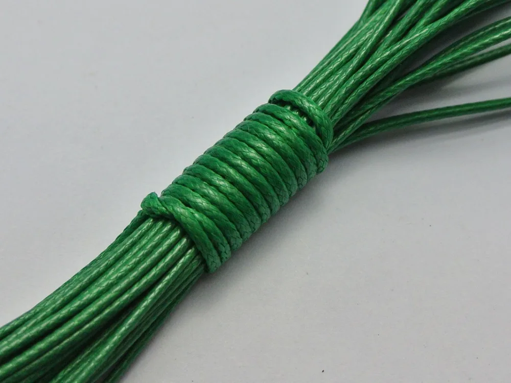 

100 Yards Dark Green Korean Waxed Cord String Thread 1mm for Bracelet Necklace