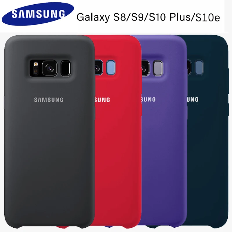 

Original Samsung S8 Case Official Silicone Soft Back Cover Samsung Galaxy S8 S9 S10 Plus S10e Note 8 9 Case Protection Cover