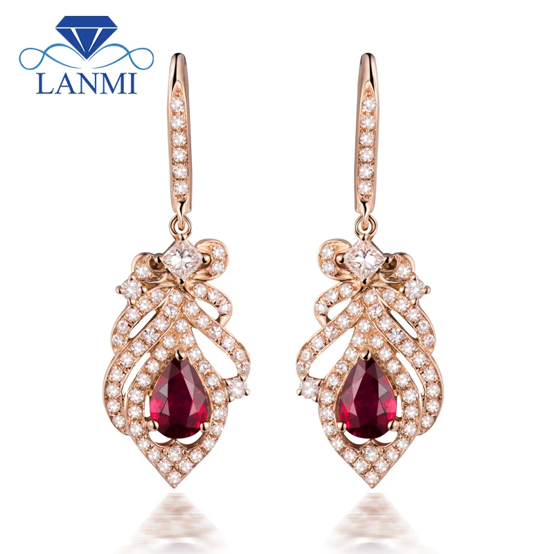Женские серьги из розового золота 4x6 мм|earrings earring|earrings naturalearrings 18k |