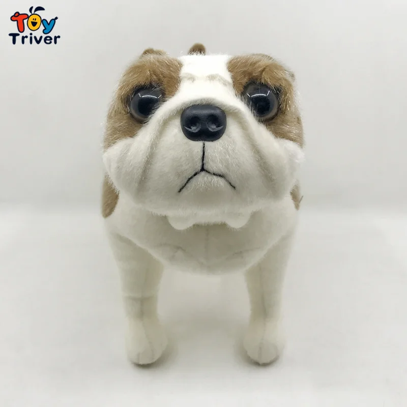 Игрушка плюшевая бульдог 30 см тряпичная кукла для детей подарок на день рождения