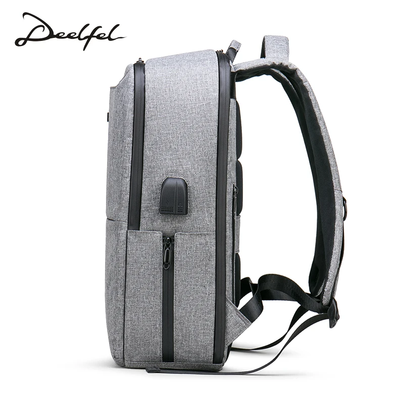 Deelfel multifunción USB cargador hombres 15 inch Laptop mochilas para adolescente moda masculina Mochila ocio Mochila de viaje para los hombres Deelfel multifunción USB cargador hombres 15 inch Laptop mochilas para adolescente moda masculina Mochila ocio Mochila de viaje para los hombres