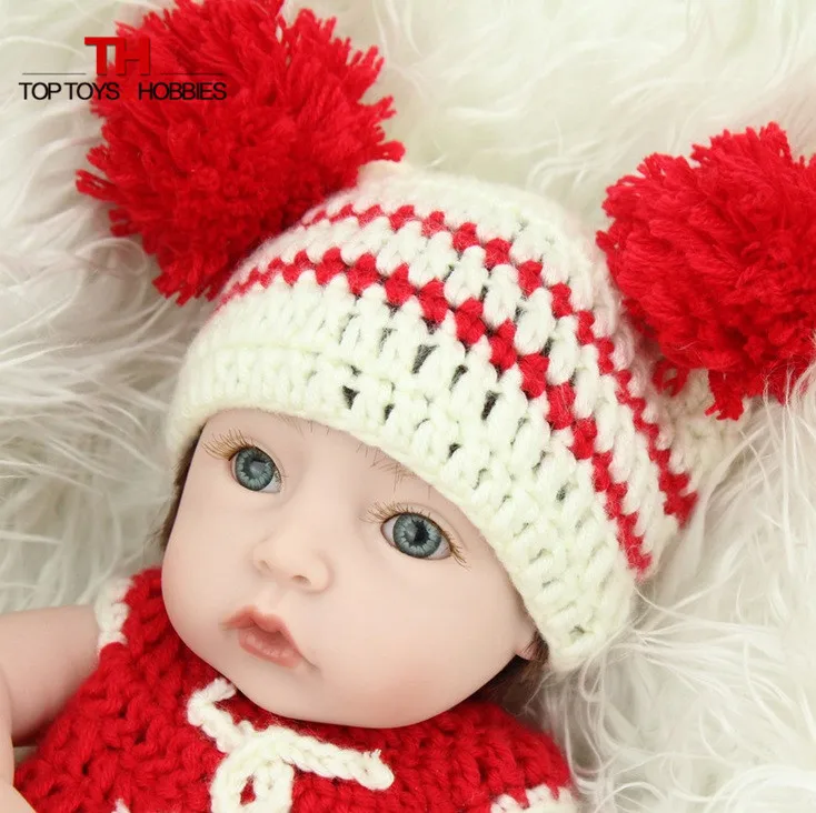 

11" about 28cm Handmade Real Looking Newborn Baby Soft Silicone Reborn Doll Girl Baby with clothes girl Christmas birthday bebe