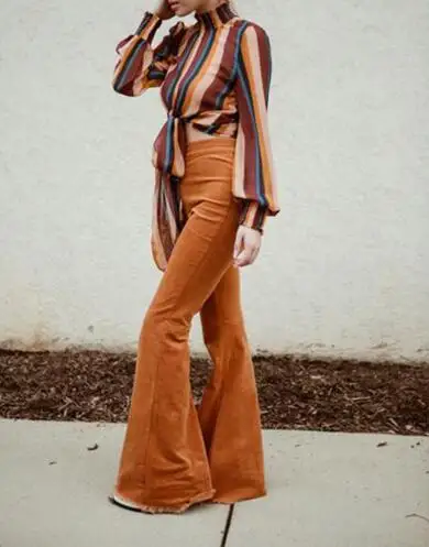 2019 New Fashion Women Stand Collar Stripe Printing Bandage Long Sleeves Tops Bluses korean style