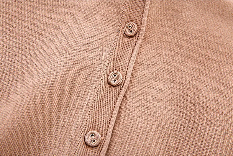 ARDLTME Knitting Cardigan Women Coat Solid 27 Color Spring and Autumn Fashion V-Neck Long Sleeve Croche Knit Sweater Coat Tops