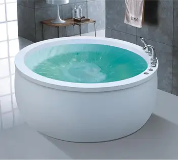 

1600mm Round Surfing Fiberglass whirlpool Bathtub Acrylic Hydromassage Waterfall Tub NS1104