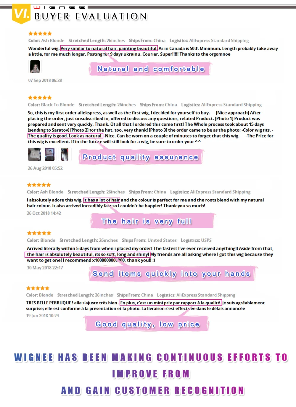 High Quality Apliques e perucas