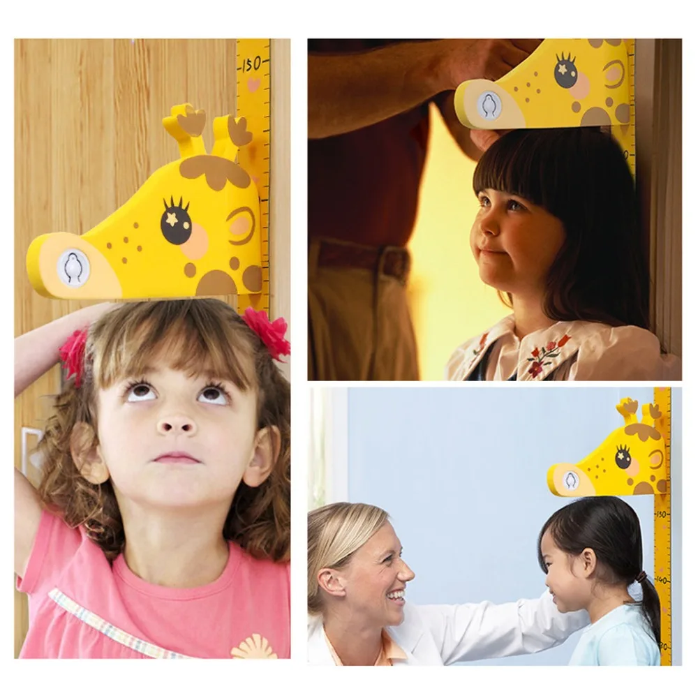 Fashion Removable Children 3D Height Chart Measure Eco friendly Waterproof Wall Sticker Decal for Kids Baby Room  (4)