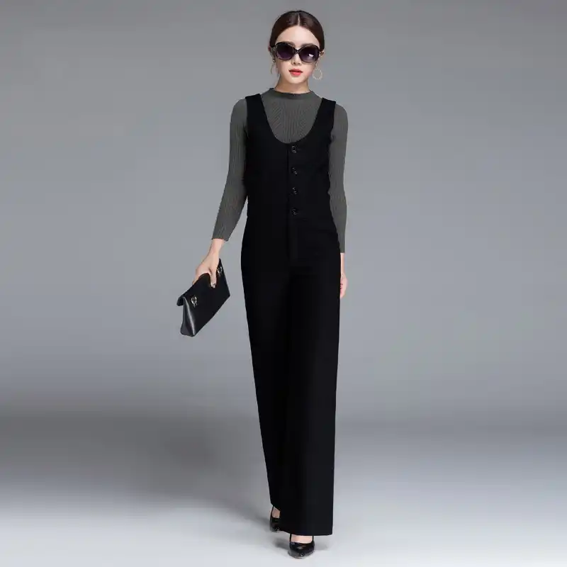 womens black overall jumpsuit