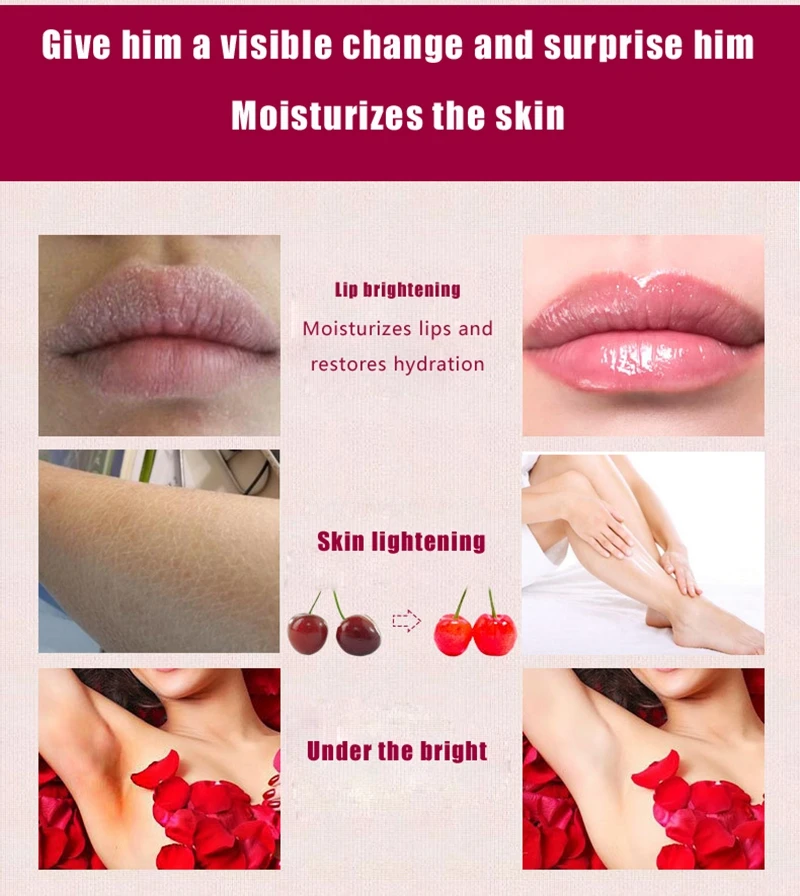 1 шт. AFY для интимного отбеливания Вишневый розоватый крем для тела Розовый отбеливающий сосок подмышек влагалища губ Личная часть Косметика для макияжа