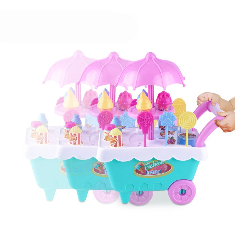 16 шт. моделирование маленькие тележки для девочек мини конфеты корзину Мороженое магазин супермаркет барбекю детские игрушки играть дома детские игрушки