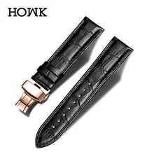 Genuine Leather Strap Stainless Steel Butterfly buckle Deployant Buckle Watch Band 18mm 20mm 22mm 24mm Genuine Leather Strap Stainless Steel Butterfly buckle Deployant Buckle Watch Band 18mm 20mm 22mm 24mm