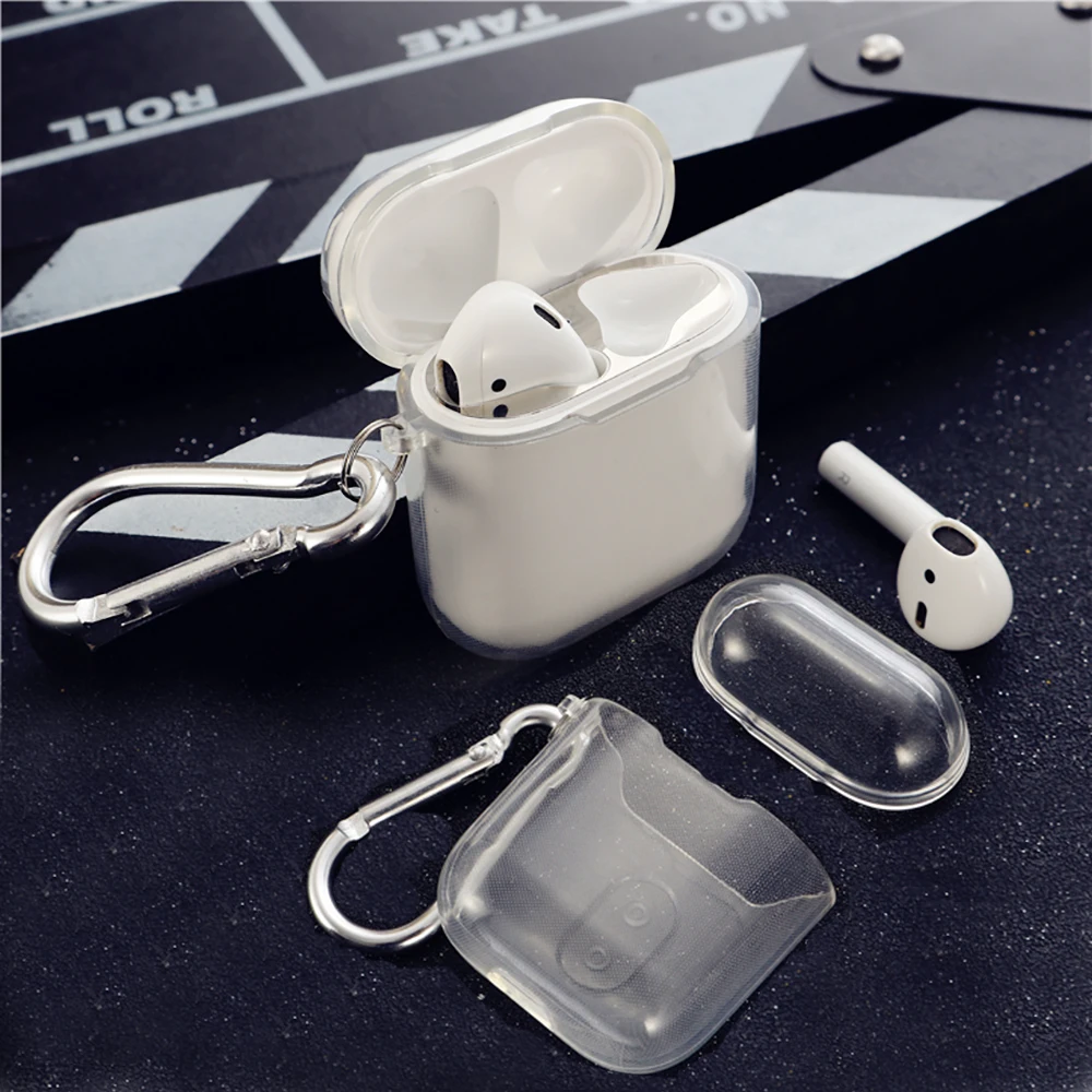 Чехлы для airpods Transparecase прозрачный чехол из ТПУ с текстурой углеродного волокна apple