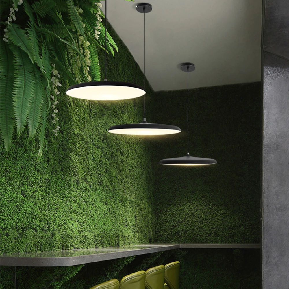 Preise Nordic bunte einfache led Anhänger Licht UFO Runde Platte Suspension Lampe Esszimmer Wohnzimmer bar hotel Fliegende Untertasse Hängen Lampe