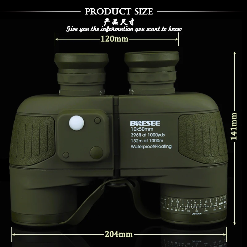 Binocular Military 10x50 professional Marine binoculars Waterproof