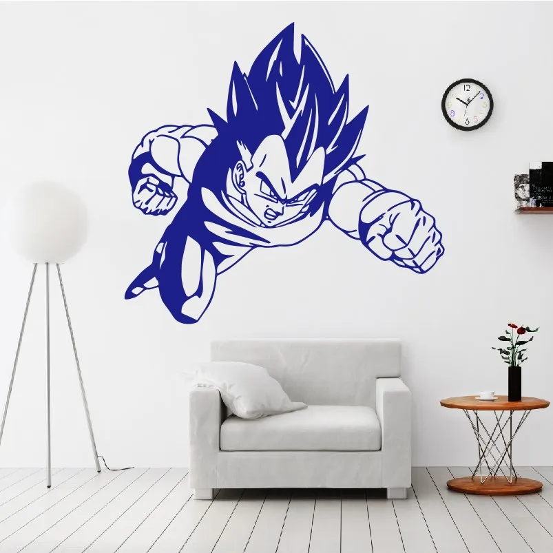 Extraíble Goku Super Saiyan Dragon Ball pared Decoración para el Hogar Casa habitación interior Wall Decal vinilos mural