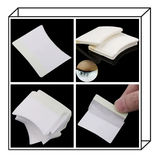 Hot 40/80PCS Disposable Eyelash Extension Patch Cotton Tips Under Eye Pads Lash Sticker Wraps Makeup Tool