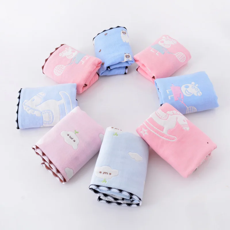 

4pcs 6 Layers Cotton Muslin Baby Towel New Born Feeding Scarf Saliva Towel Baby Face Towel Square Handkerchief Baby Stuff J051