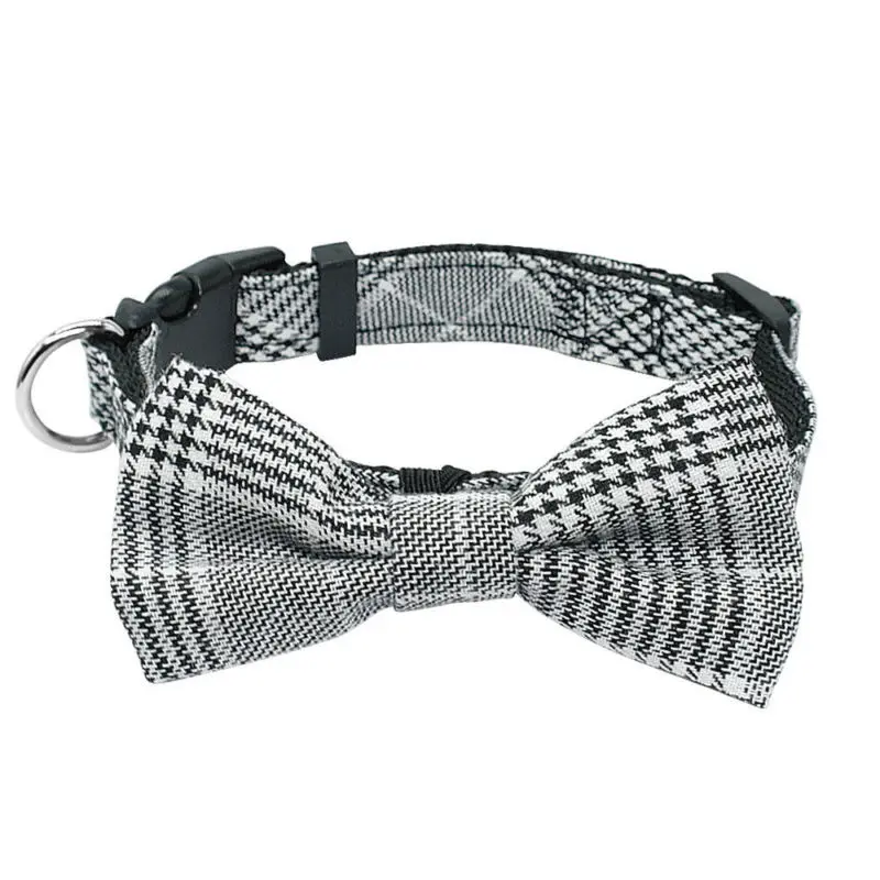 

Fashion Pet Dog Bow Tie Collar Necklace Evening Dress Collar for Bulldog Pug
