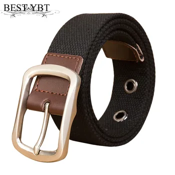 

Best YBT Unisex canvas belt men Alloy pin buckle wild canvas belt Youth men fashion canvas outdoor sport cowboy belt Hot