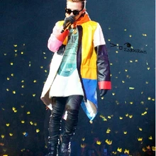 Bigbang gd один из видов краситель матч кожа должна помочь одежда для мужчин сценические костюмы пальто/S-XL