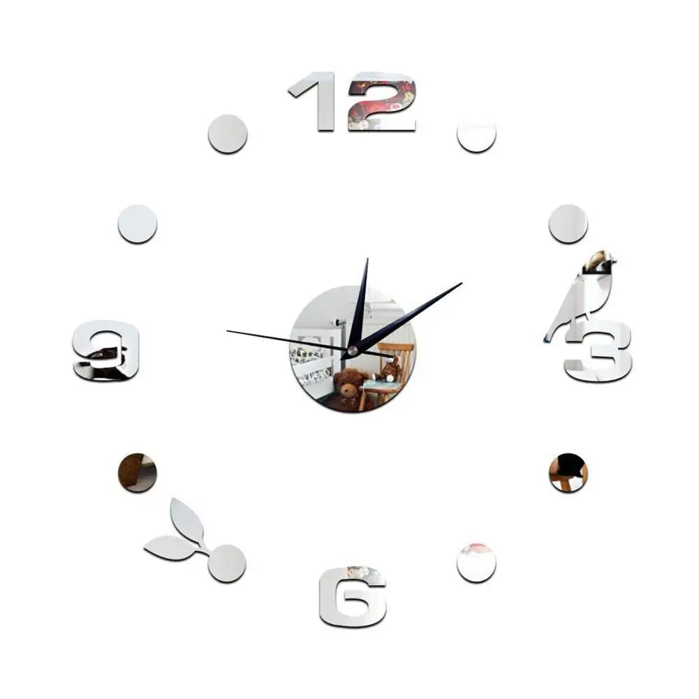 

LanLan Fashion 3D Mirror Surface Wall Clock for Decoration