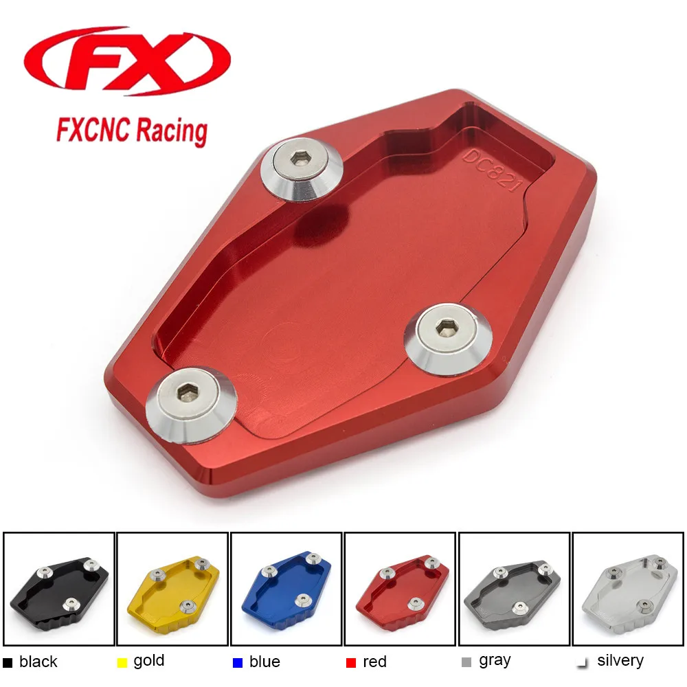Aluminum CNC Side Stand Kickstand Sidestand Extension Plate Pad For