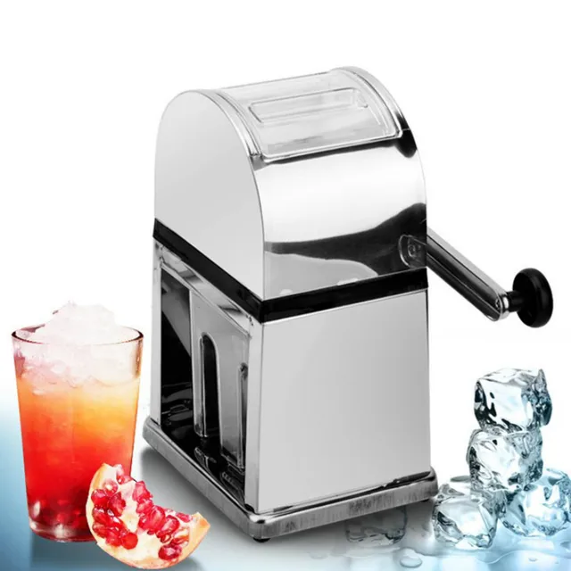 Hand cranked ice Crusher stainless Steel Ice Crusher Shaver Snow Drink