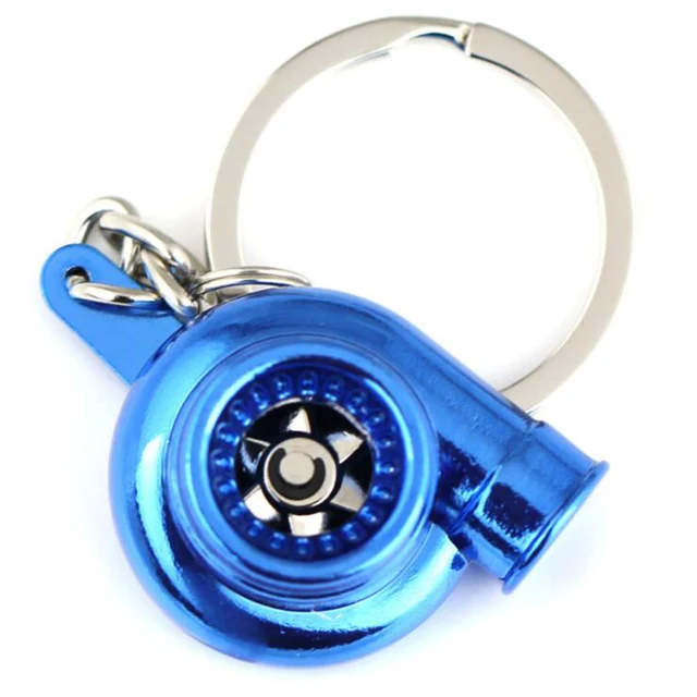 1pcs Rotatable Turbo Keychain Turbocharger Styling Keyring Activity