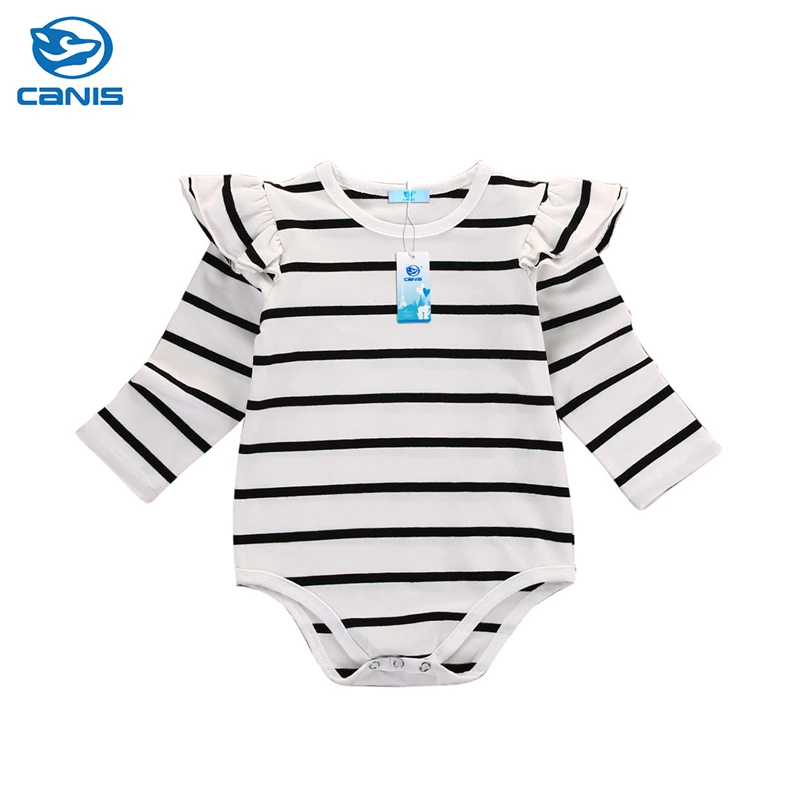 

Striped Ruffles Baby Clothes Romper 2018 Newborn Infant Kids Baby Boy Girl Cotton Romper Jumpsuit Clothes Outfit