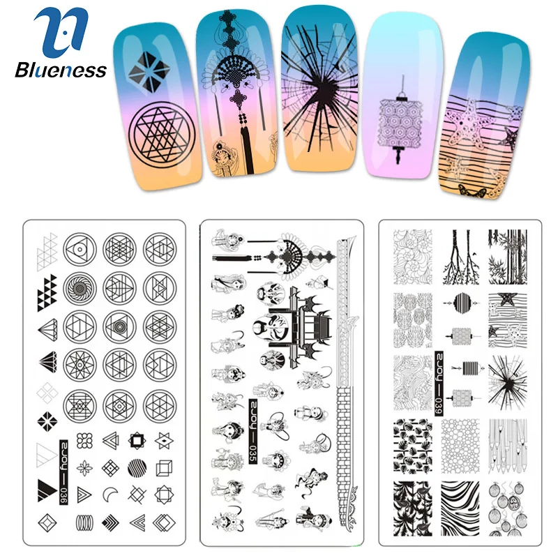 Blueness 1 шт. лист животных элемент символ шаблон DIY пластина для стемпинга нейл арта