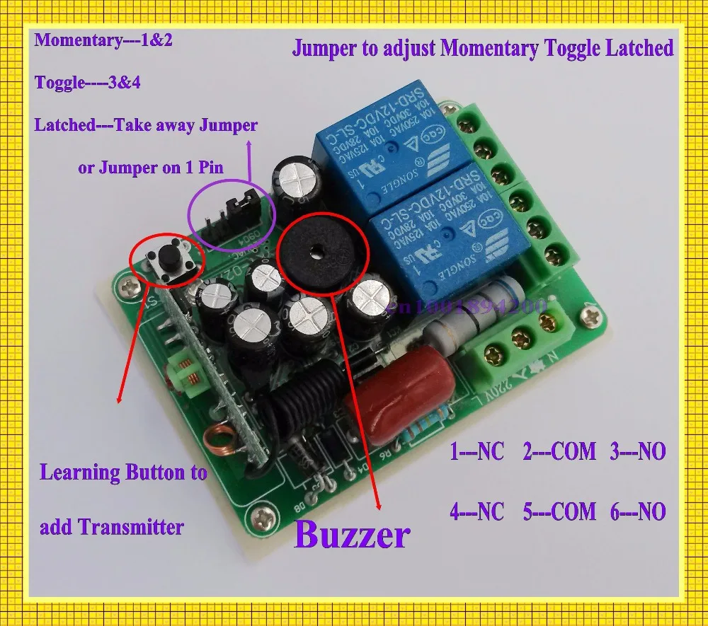 2 channel transmitter and receiver