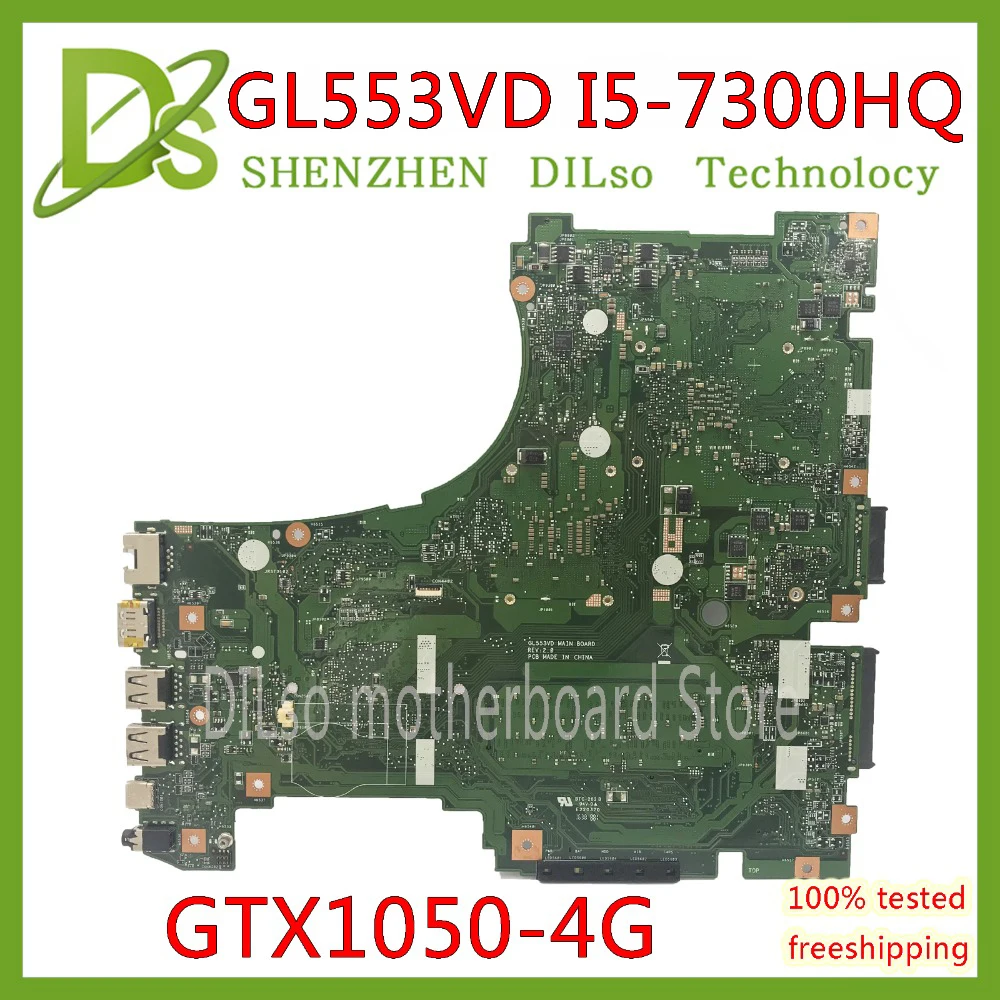 KEFU GL553VD For ASUS GL553V GL553E GL553VW laptop motherboard GL553VD mainboard I5-7300HQ GTX1050-