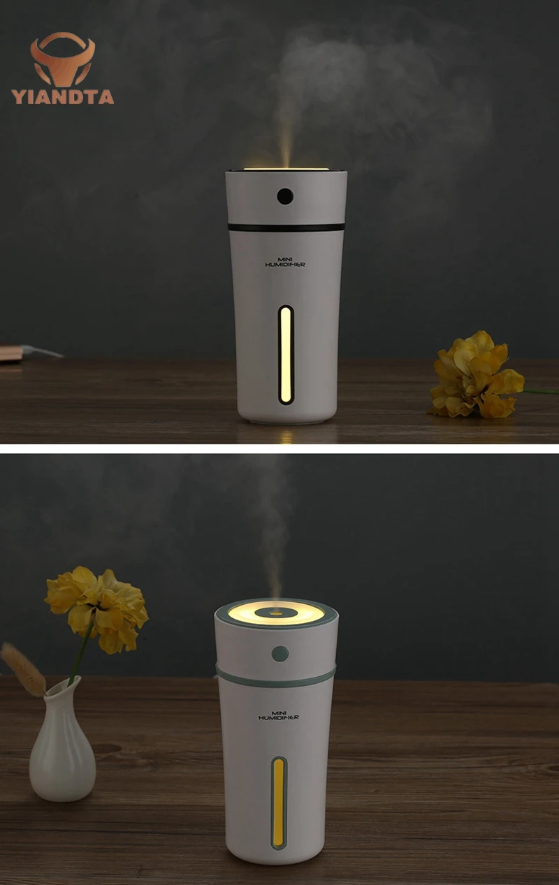 USB Mini Cup Humidifier Air Purifier Home Gifts Atmosphere NightLight