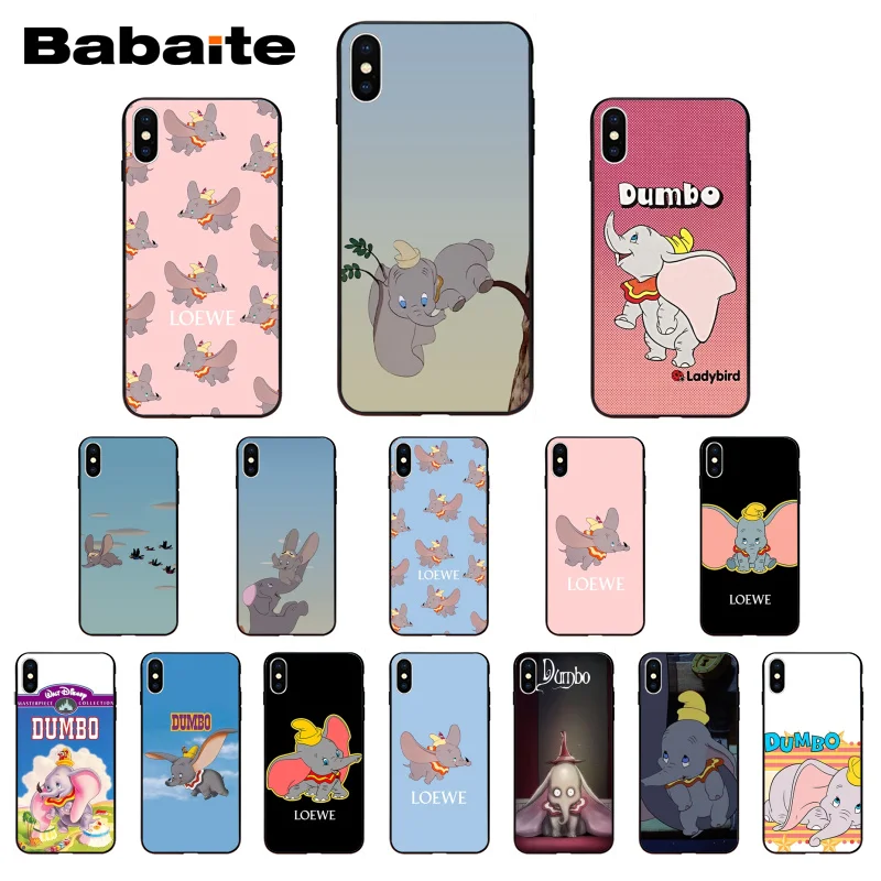 

Babaite 2019 New Super Cute Dumbo little elephant Phone Cover for iPhone 8 7 6 6S Plus X Xs Xr XsMax 5 5s SE 5c Cover