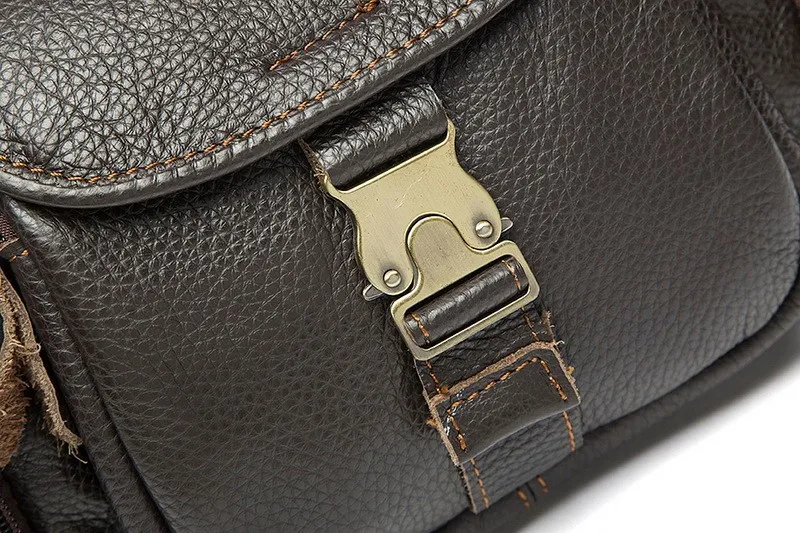 100% genuine leather waist bag men bags fanny pack first layer cowhide leather waist pack belt bag men genuine leather bags mini (9)
